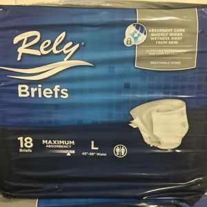 Rely Maximum Absorbency Briefs Large 18 count